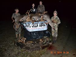 7 youth hunters in camp / 4 quality bucks bagged.